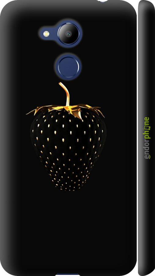 

3D пластиковий матовий чохол "Чорна полуниця" для Huawei Honor 6C Pro, Чорний