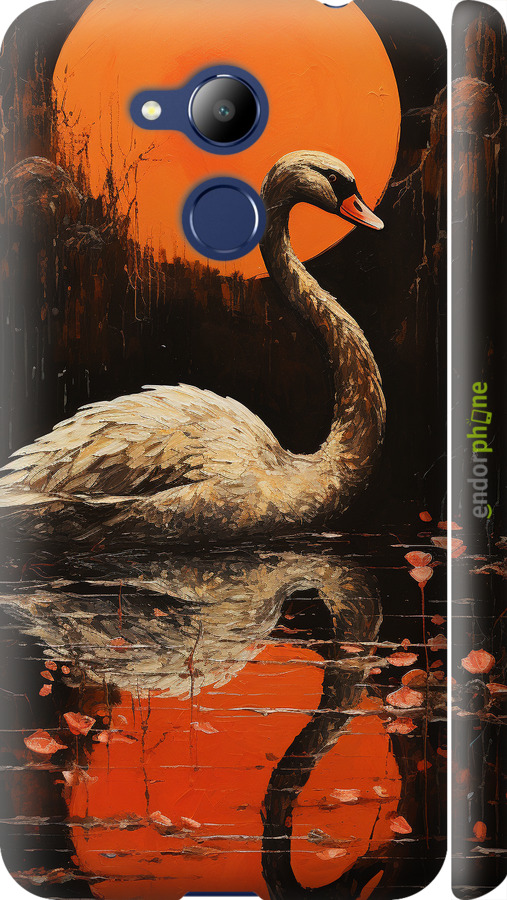 3D пластиковый матовый чехол Лебедь для Huawei Honor 6C Pro - 5964m-1358 изображение 
