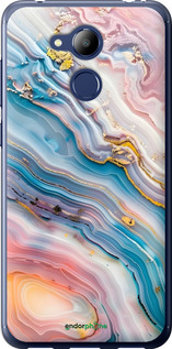 Силиконовый чехол Мрамор красивый для Huawei Honor 6C Pro - 6376u-1358 изображение 
