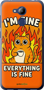 Силиконовый чехол Funny Cat для Huawei Honor 6C Pro - 6786u-1358 изображение 