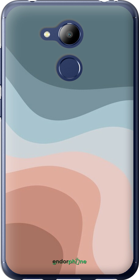 Силіконовий чехол З синіми та рожевими хвилями в стилі ретро для Huawei Honor 6C Pro - 6532u-1358 изображение 