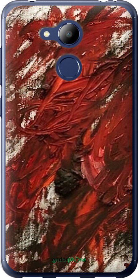 Силиконовый чехол Абстрактная композиция в красных тонах для Huawei Honor 6C Pro - 6541u-1358 изображение 