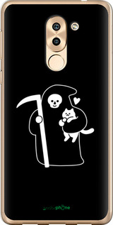 2D пластиковый чехол Минималистичный арт: смерть и кошка для Huawei GR5 2017 - 6529t-473 изображение 