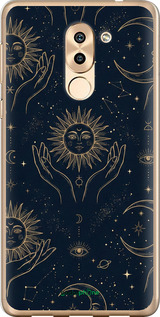 2D пластиковий чехол Celestial Harmony: Sun & Moon Gold Mystic Pattern для Huawei GR5 2017 - 6778t-473 изображение 