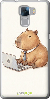 Силиконовый чехол 'Funny Capybara CEO Working' для Huawei Honor 7 изображение 1