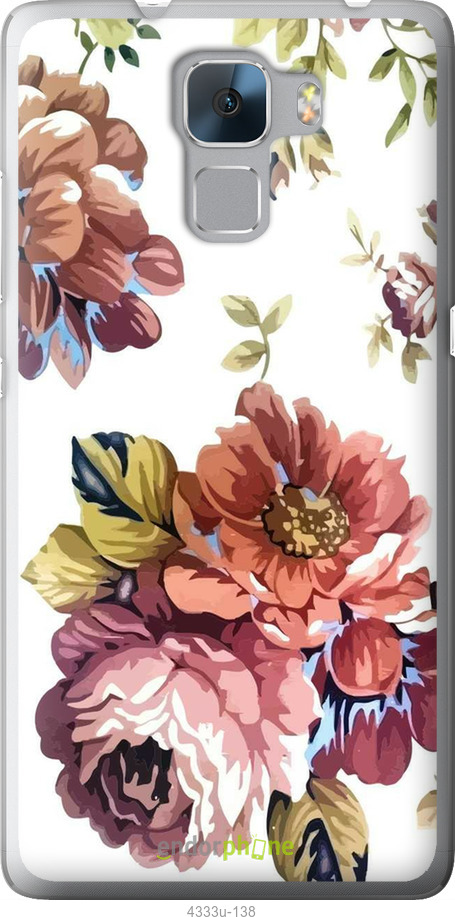 Силіконовий чехол Vintage flowers для Huawei Honor 7 - 4333u-138 изображение 
