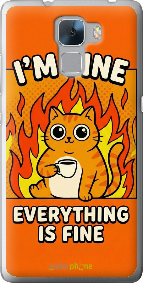 Силиконовый чехол Funny Cat для Huawei Honor 7 - 6786u-138 изображение 