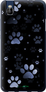 Силіконовий чехол З синіми відбитками лап для Huawei Honor 7i - 6441u-489 изображение 
