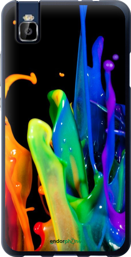 Силиконовый чехол брызги краски для Huawei Honor 7i - 3957u-489 изображение 