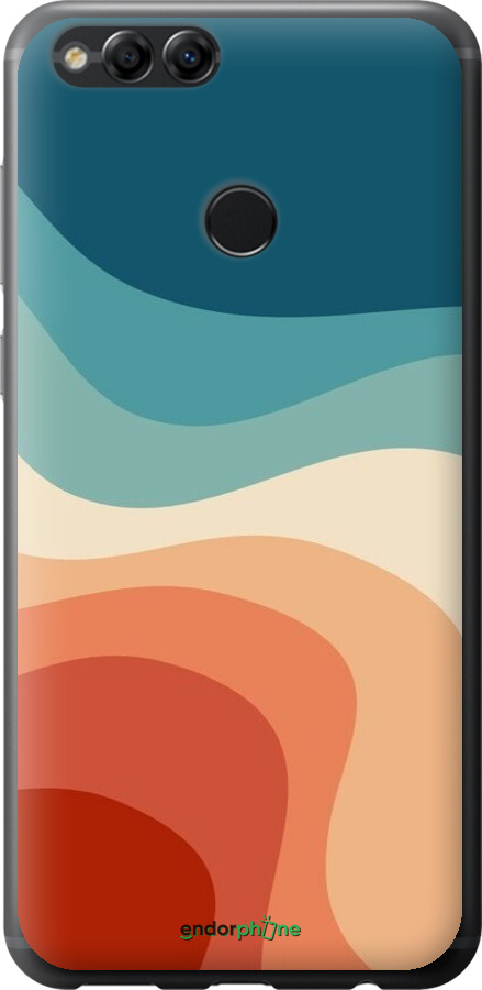 Силиконовый чехол В стиле ретро с волнами для Huawei Honor 7X - 6531u-1139 изображение 