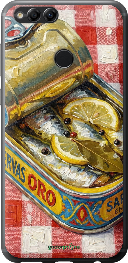 2D пластиковый чехол Vintage Sardine Tin Phone для Huawei Honor 7X - 6772t-1139 изображение 