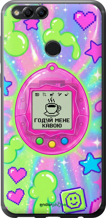 Силиконовый чехол Y2K Aesthetic Retro Pet: Годуй мене кавою для Huawei Honor 7X - 6784u-1139 изображение 