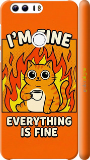 3D пластиковый матовый чехол 'Funny Cat' для Huawei Honor 8 изображение 5