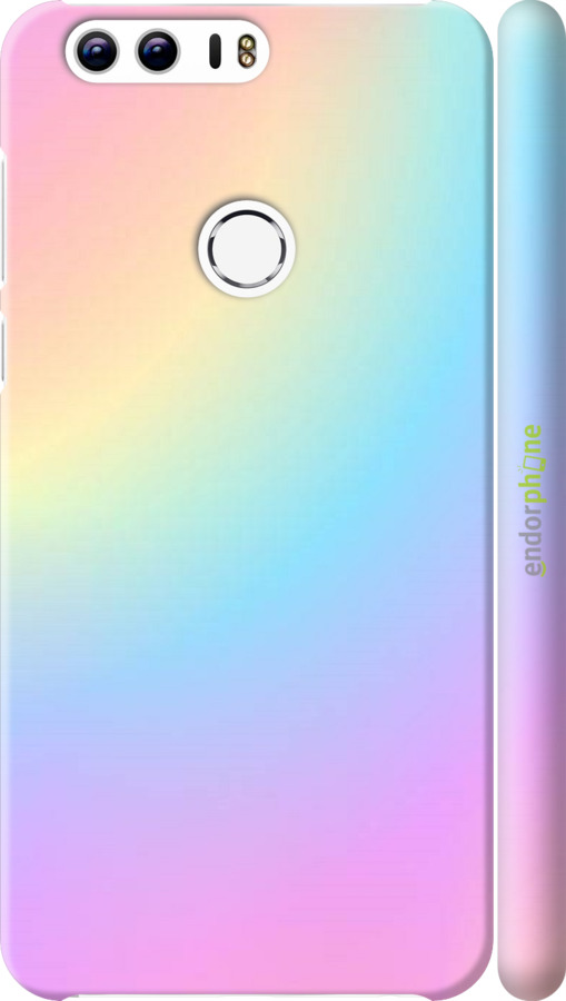 

3D пластиковий матовий чохол "Веселка 2" для Huawei Honor 8, Рожевий