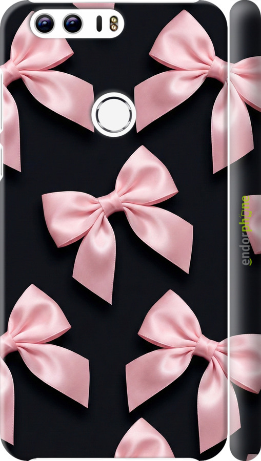 3D пластиковый матовый чехол Coquette Ribbons Dark Coquette для Huawei Honor 8 - 6767m-351 изображение 