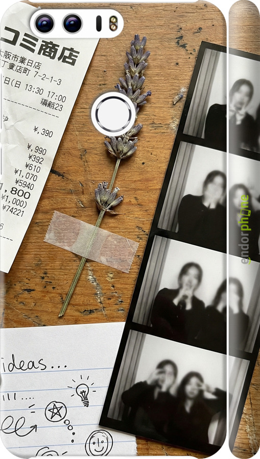 3D пластиковый матовый чехол Aesthetic Scrapbook Collage для Huawei Honor 8 - 6773m-351 изображение 