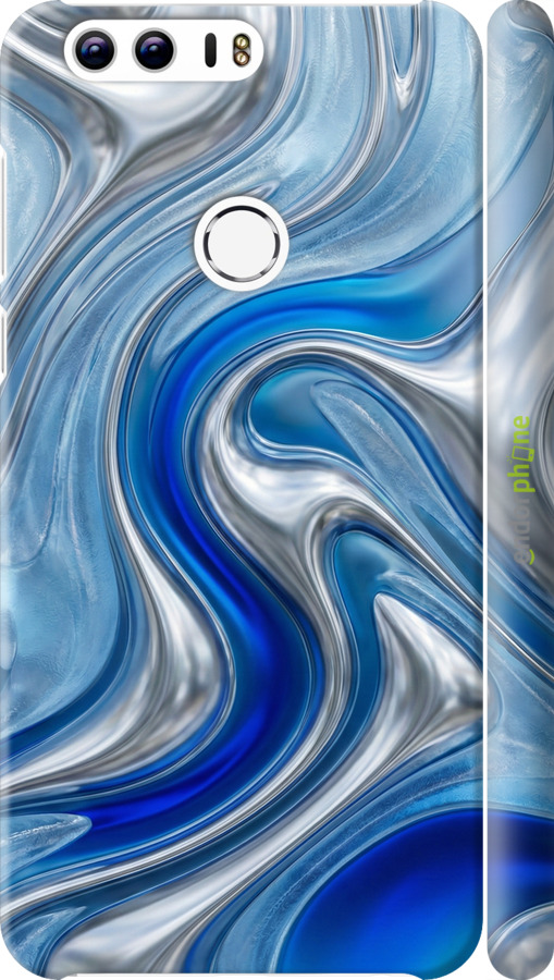 3D пластиковий матовий чехол Liquid Chrome для Huawei Honor 8 - 6781m-351 изображение 