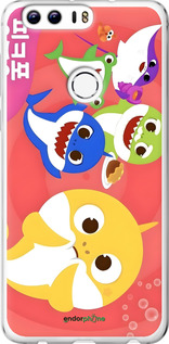 Силиконовый чехол Бейби Шаркс для Huawei Honor 8 - 6305u-351 изображение 