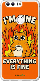 Силіконовий чехол Funny Cat для Huawei Honor 8 - 6786u-351 изображение 