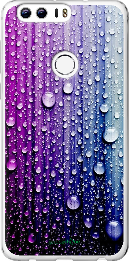 

Силіконовий чохол "Краплини води" для Huawei Honor 8, Синій