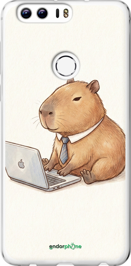 Силиконовый чехол Funny Capybara CEO Working для Huawei Honor 8 - 6777u-351 изображение 