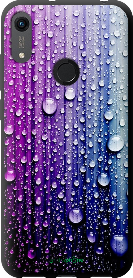 

TPU чорний чохол "Краплини води" для Huawei Honor 8A, Синій