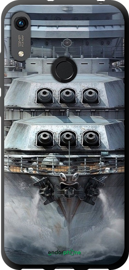 TPU чехол Линкор, world of tanks, wargaming, военный корабль для Huawei Y6s - 6453b-1871 изображение 