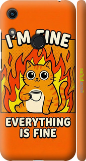 3D пластиковый матовый чехол Funny Cat для Huawei Y6s - 6786m-1871 изображение 