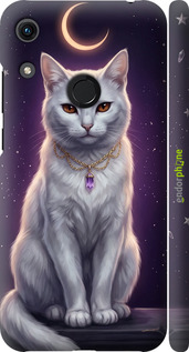 3D пластиковый матовый чехол Mystic White Cat Gothic Dark Purple Gold для Huawei Y6s - 6805m-1871 изображение 