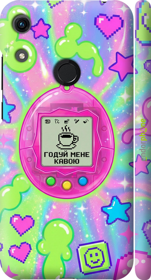 3D пластиковий матовий чехол Y2K Aesthetic Retro Pet: Годуй мене кавою для Huawei Y6s - 6784m-1871 изображение 