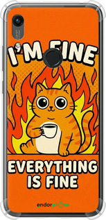 Силіконовий протиударний с посиленими кутами чохол 'Funny Cat' для Huawei Y6s зображення 3