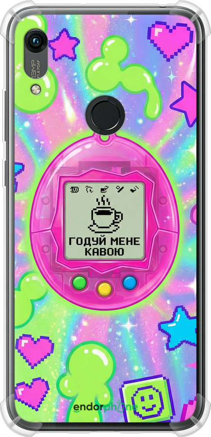 Силіконовий протиударний с посиленими кутами чехол Y2K Aesthetic Retro Pet: Годуй мене кавою для Huawei Y6s - 6784sp-1871 изображение 