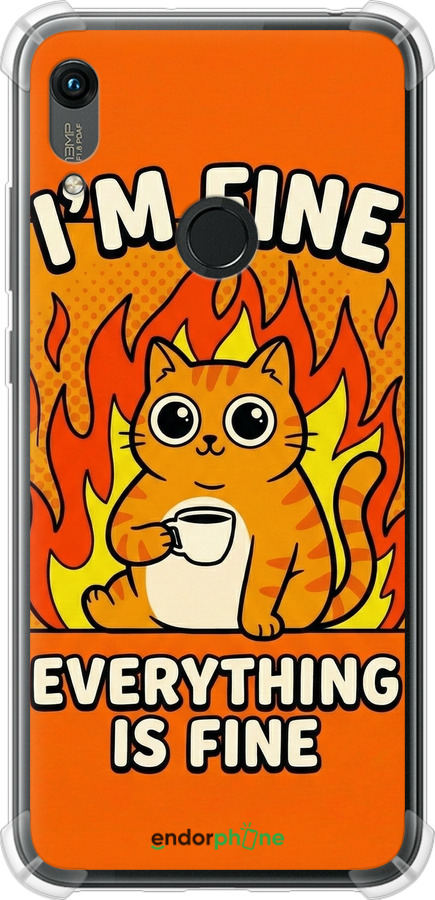 Силіконовий протиударний с посиленими кутами чехол Funny Cat для Huawei Y6s - 6786sp-1871 изображение 