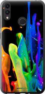 Силиконовый чехол брызги краски для Huawei Honor 8C - 3957u-1590 изображение 
