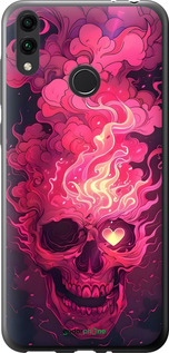 Силіконовий чехол Череп арт для Huawei Honor 8C - 6385u-1590 изображение 