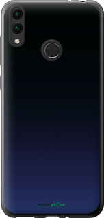 Силиконовый чехол Градиент в тёмно - синем стиле для Huawei Honor 8C - 6542u-1590 изображение 