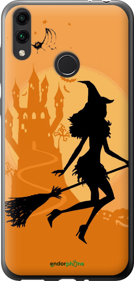 Силіконовий чехол Відьма на мітлі для Huawei Honor 8C - 1184u-1590 изображение 