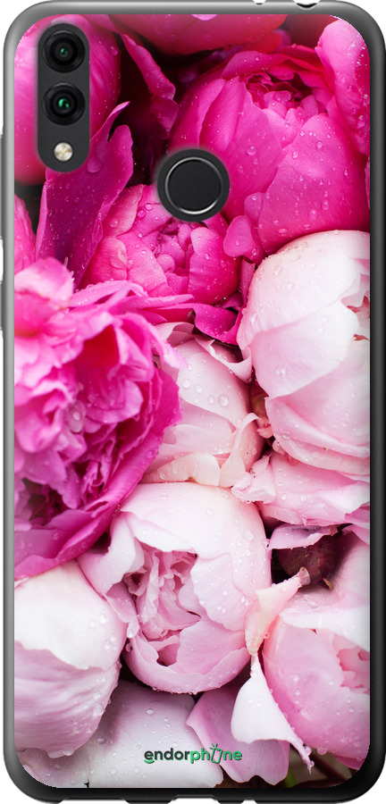 

Coque du Silicone "Pivoines roses" pour Huawei Honor 8C, Rose
