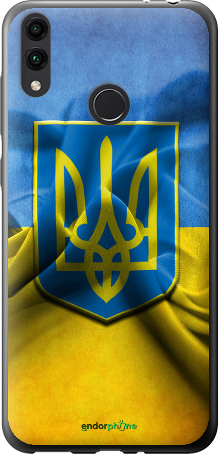

Силіконовий чохол "Прапор та герб України" для Huawei Honor 8C, Блакитний