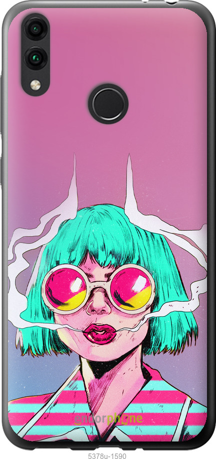 Силіконовий чехол Поп арт дівчина для Huawei Honor 8C - 5378u-1590 изображение 
