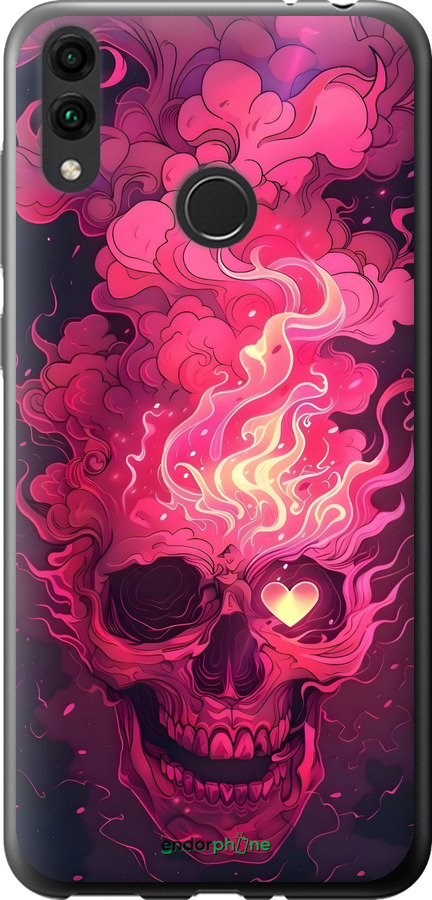 Силіконовий чехол Череп арт для Huawei Honor 8C - 6385u-1590 изображение 