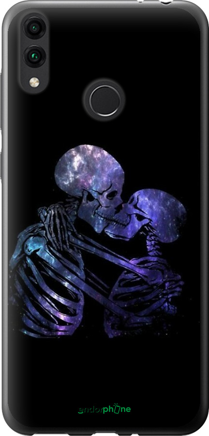 Силіконовий чехол Із зображенням скелета для Huawei Honor 8C - 6537u-1590 изображение 
