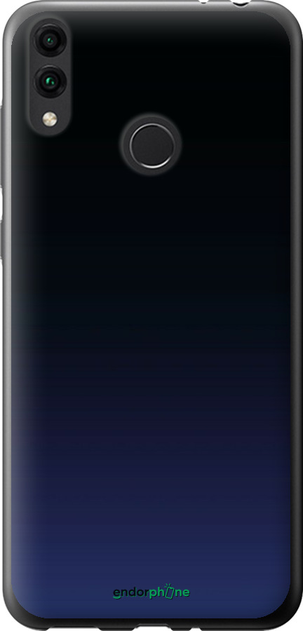 Силиконовый чехол Градиент в тёмно - синем стиле для Huawei Honor 8C - 6542u-1590 изображение 