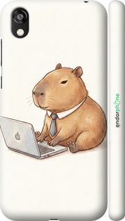 3D пластиковый матовый чехол 'Funny Capybara CEO Working' для Huawei Honor 8S изображение 1