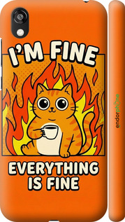 3D пластиковий матовий чехол Funny Cat для Huawei Honor 8S - 6786m-1679 изображение 