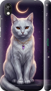 3D пластиковий матовий чехол Mystic White Cat Gothic Dark Purple Gold для Huawei Honor 8S - 6805m-1679 изображение 