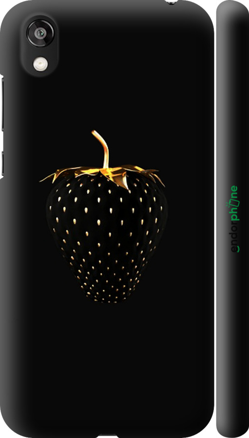 

3D пластиковий матовий чохол "Чорна полуниця" для Huawei Honor 8S, Чорний