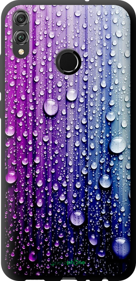

TPU чорний чохол "Краплини води" для Huawei Honor 8X, Синій