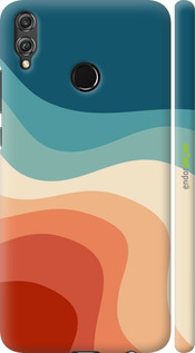 3D пластиковый матовый чехол В стиле ретро с волнами для Huawei Honor 8X - 6531m-1596 изображение 