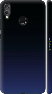 3D пластиковый матовый чехол Градиент в тёмно - синем стиле для Huawei Honor 8X - 6542m-1596 изображение 